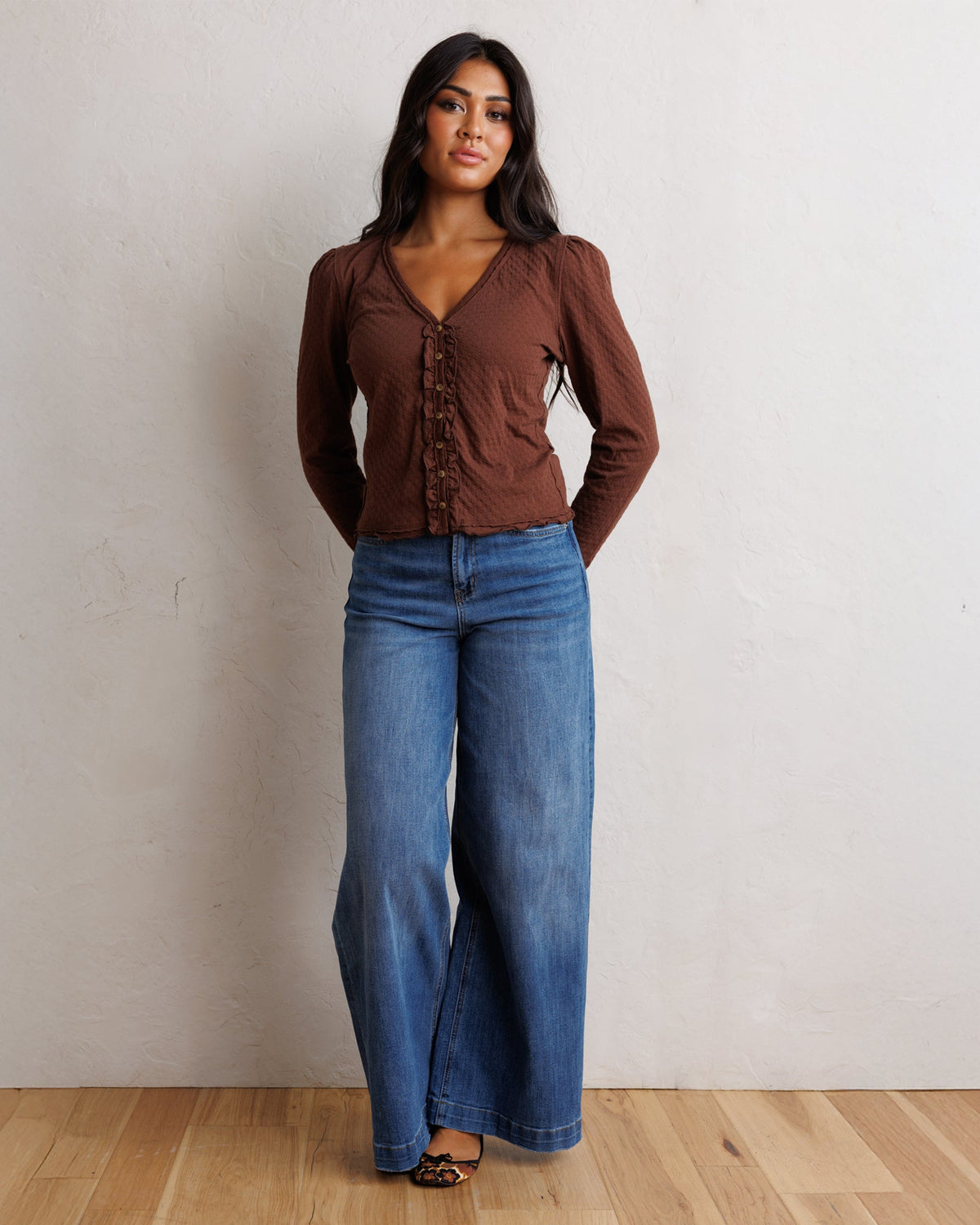 Super High Wide Leg Jeans in Slouchy Wash