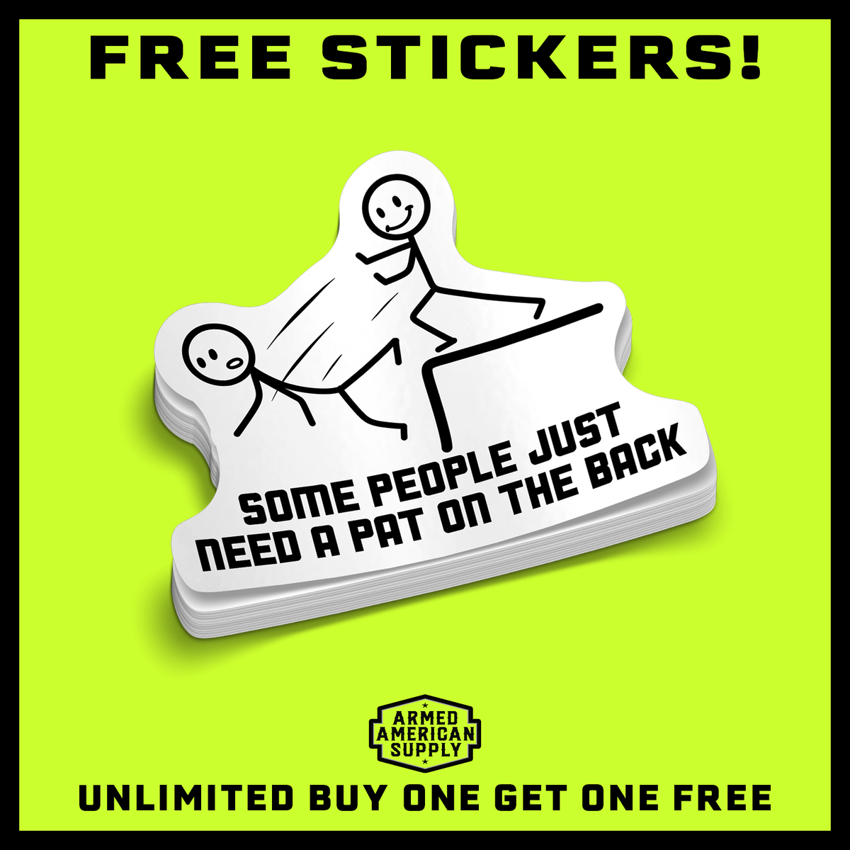 Pat on the Back Hard Hat Decal
