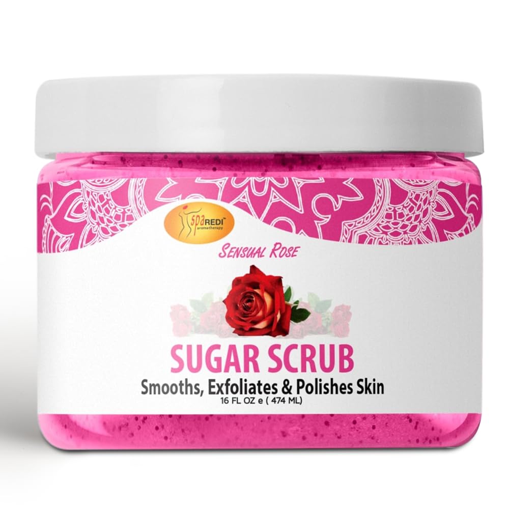 Spa Redi - Sugar Scrub Glow - Sensual Rose, 16 oz