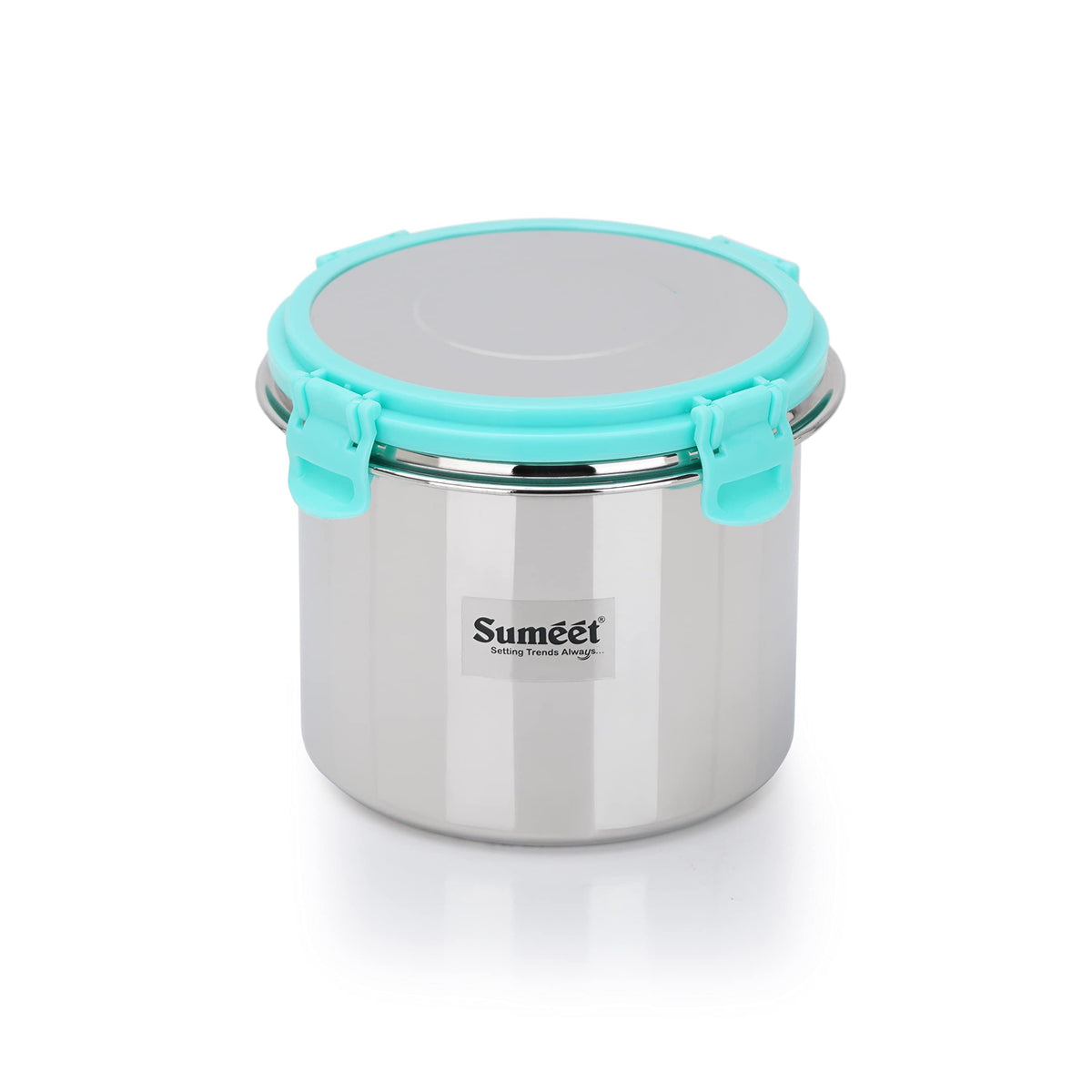 Sumeet Airtight & Leak-Proof Steelexo Stainless Steel Storage Container with Lid, 1 Piece (1100 ml), Silver