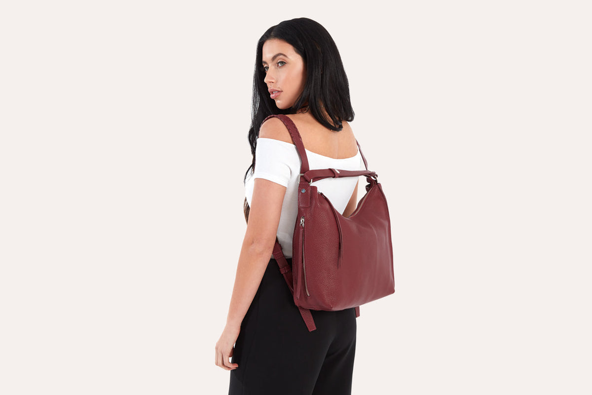 Versatile Pebble Leather Shoulder Bag