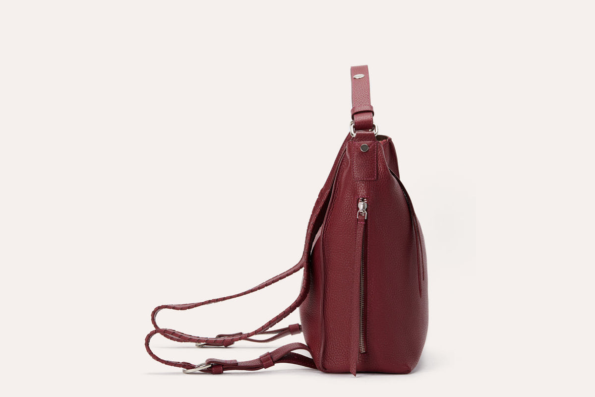 Versatile Pebble Leather Shoulder Bag