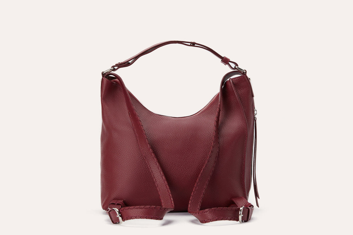Versatile Pebble Leather Shoulder Bag