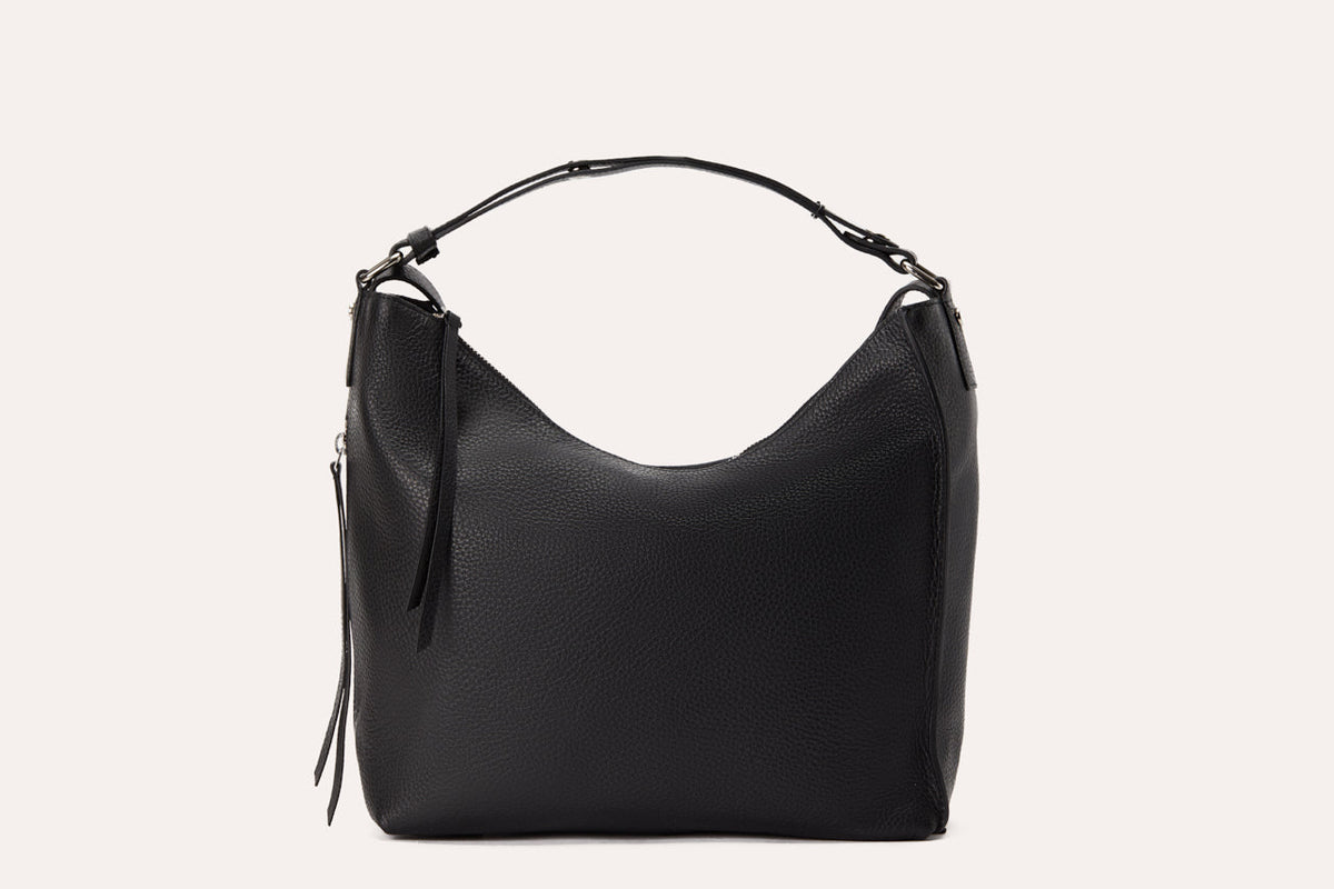 Versatile Pebble Leather Shoulder Bag