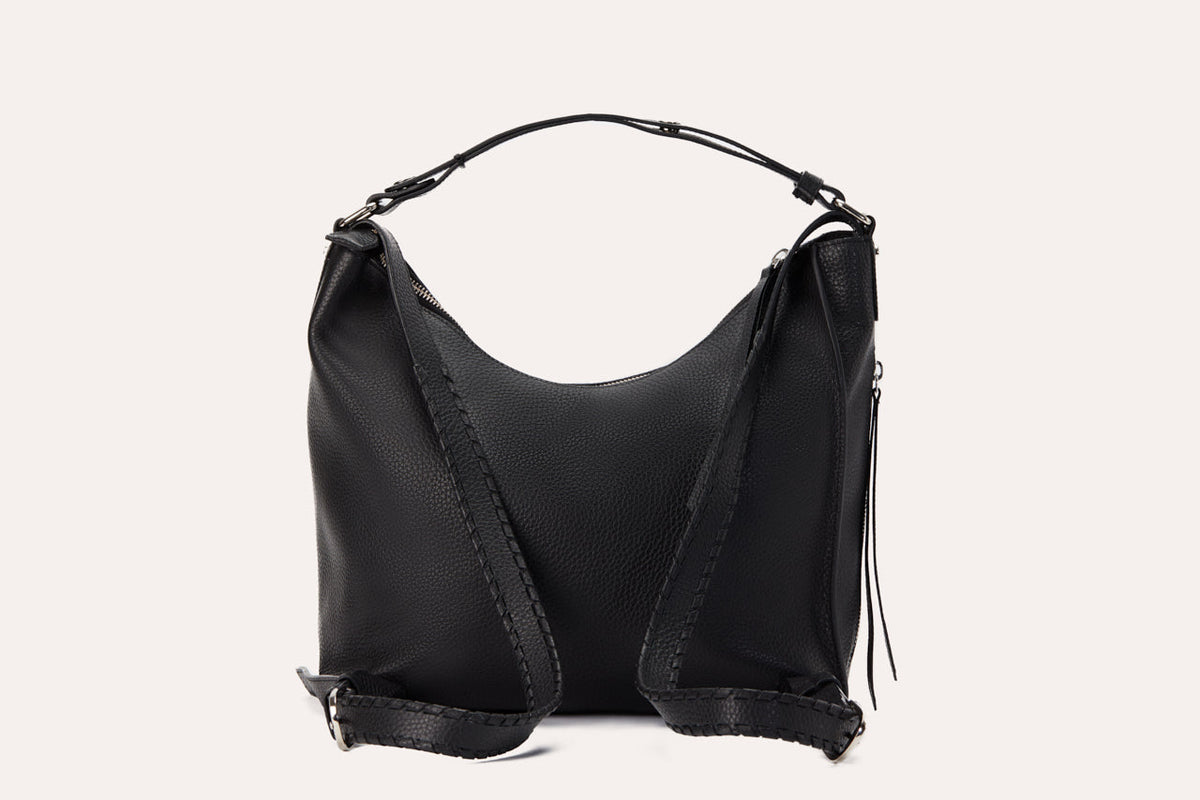 Versatile Pebble Leather Shoulder Bag