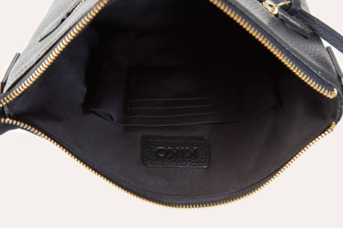Pebble Leather Crossbody with Card Slots