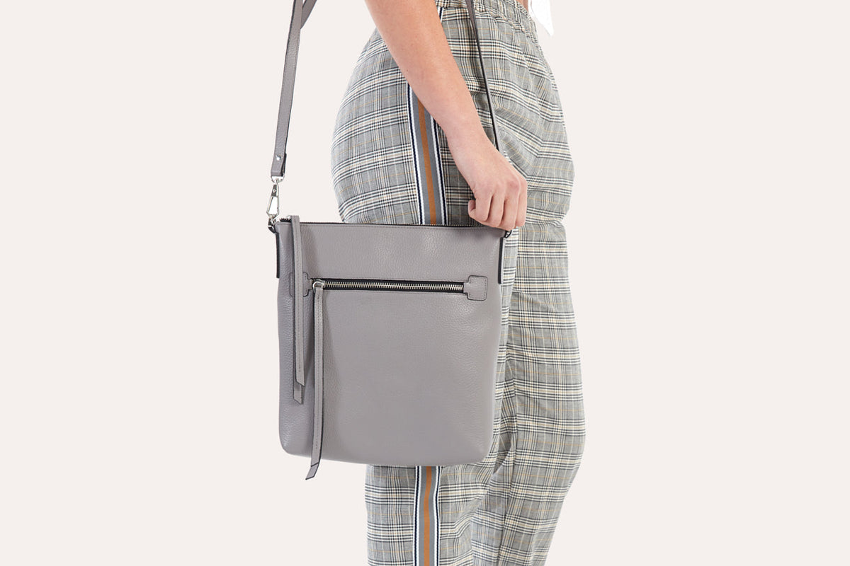 Pebble Leather Crossbody with Card Slots