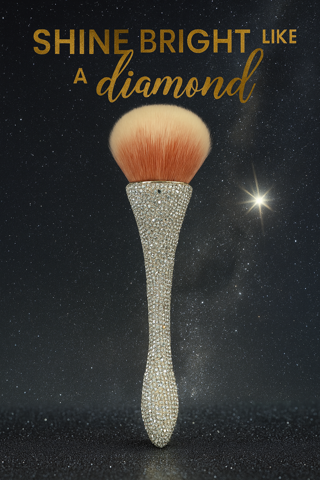 Crystal Rhinestones Nail Dust Brush