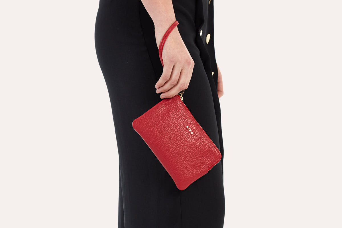 Small Pebble Leather Wristlet
