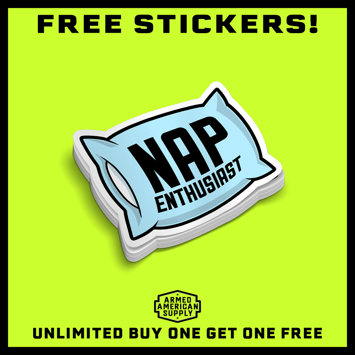 Nap Enthusiast Hard Hat Decal