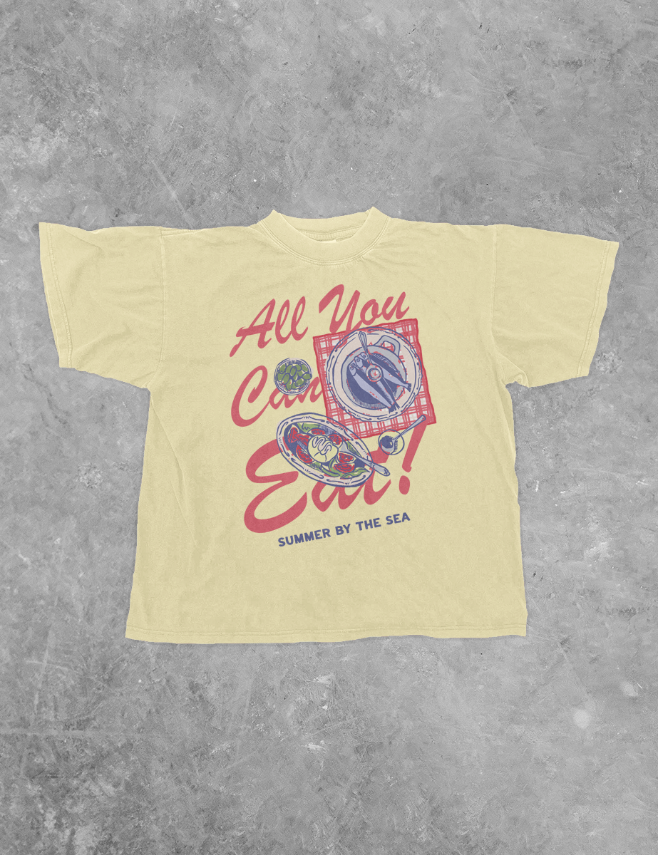 Underground Original Design: All You Can Eat, Summer BC Boxy Cotton T-Shirt