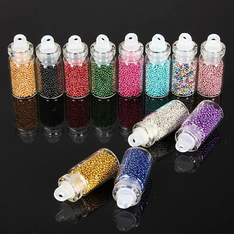 Nail Beads 12-Pack Assorted Colors