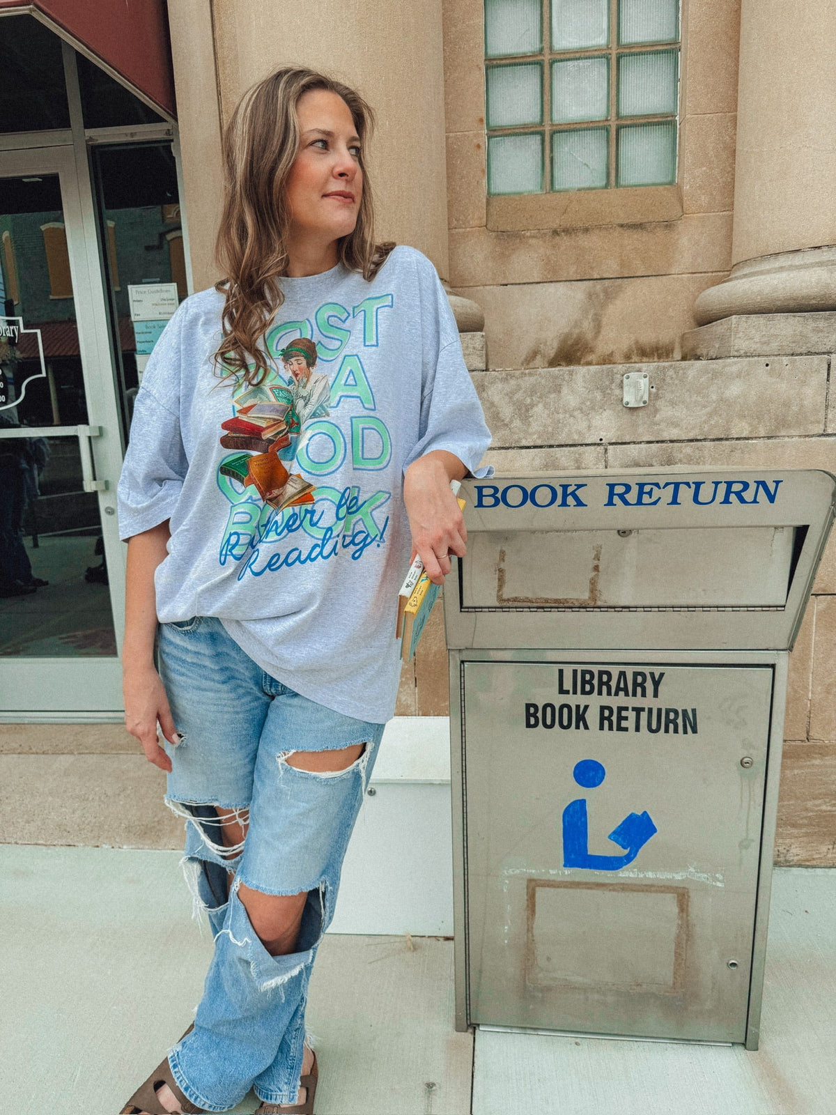 Underground Original Design: Lost in a Good Book Boxy Cotton T-Shirt