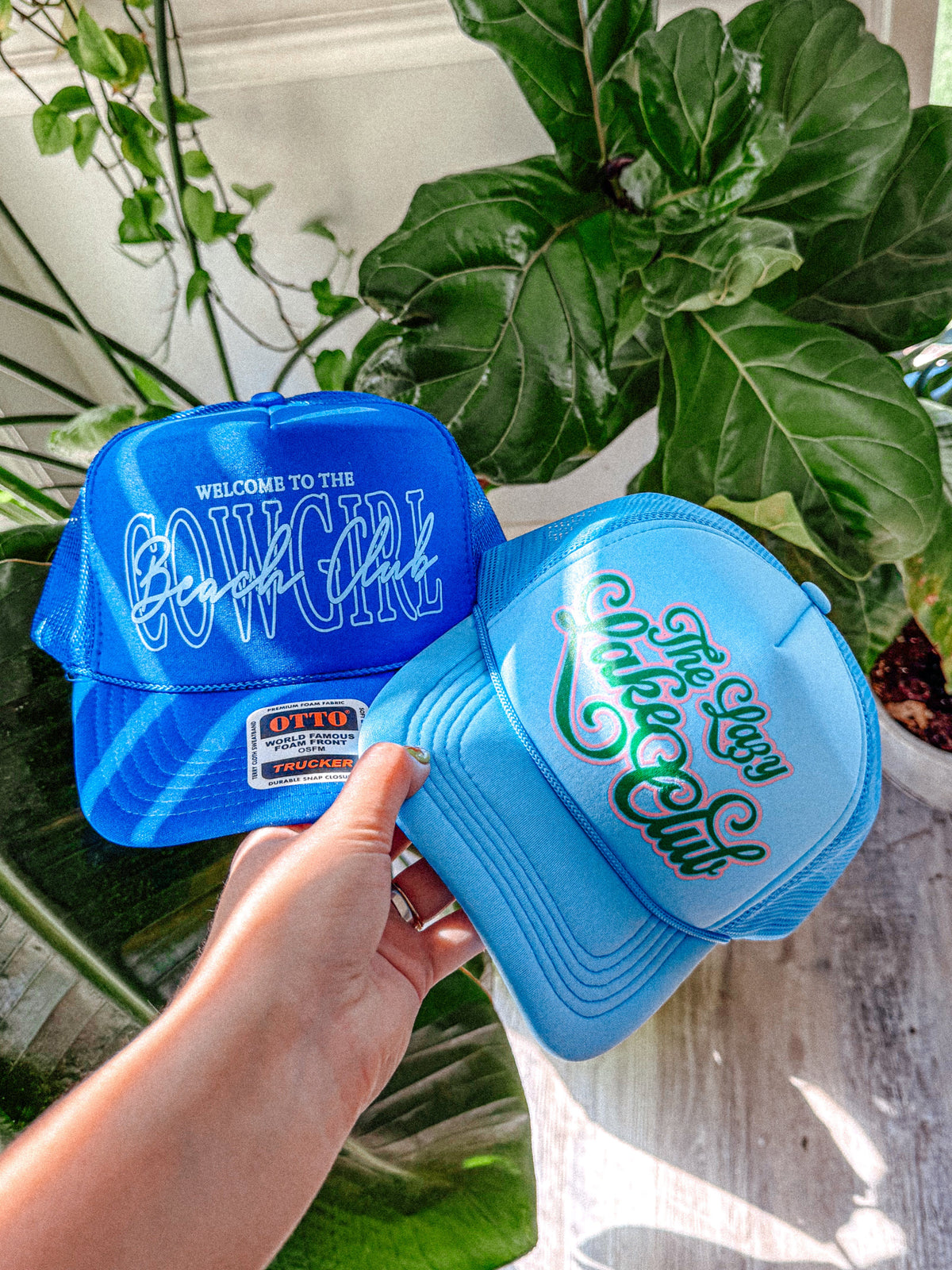 Underground OG: Lazy Lake Days Club, Green & Pink Summer Trucker Hat