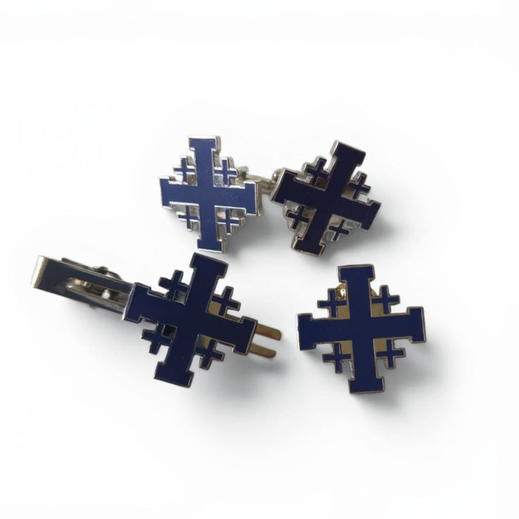 Blue Jerusalem Cross Accessory Gift Set