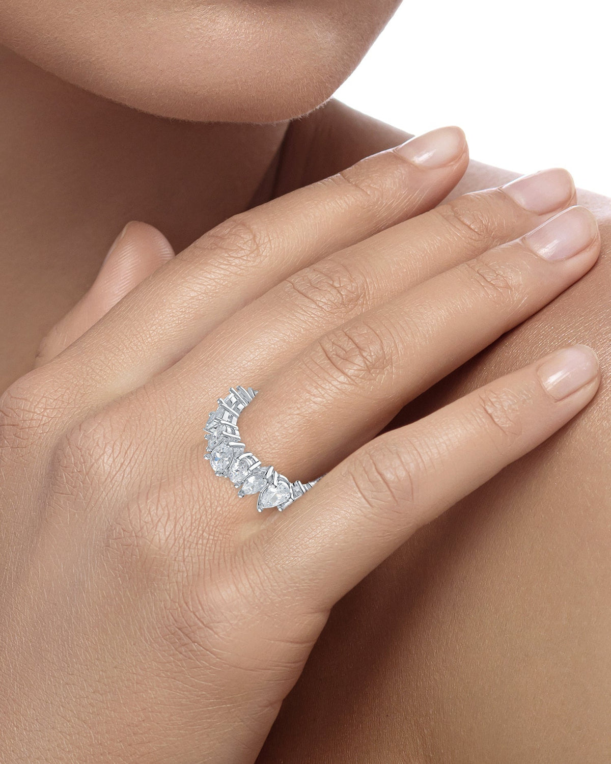 Multi-Shape CZ Eternity Band