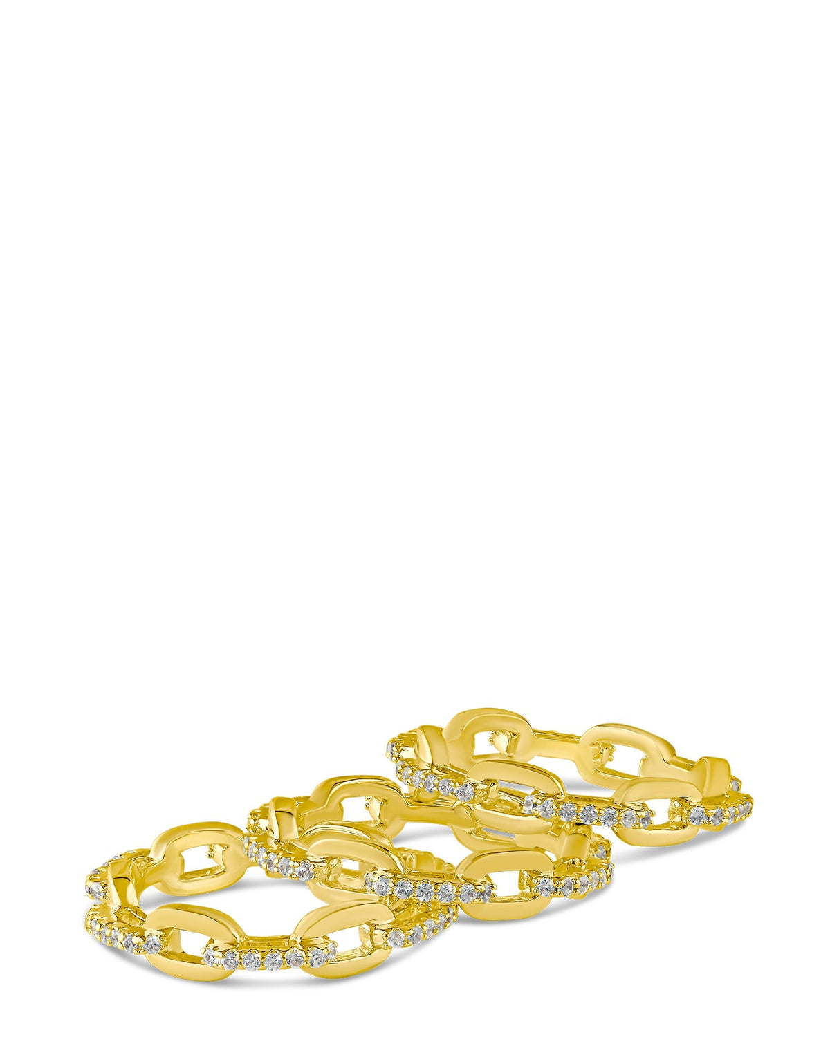 Pavé Chain Stacked Ring
