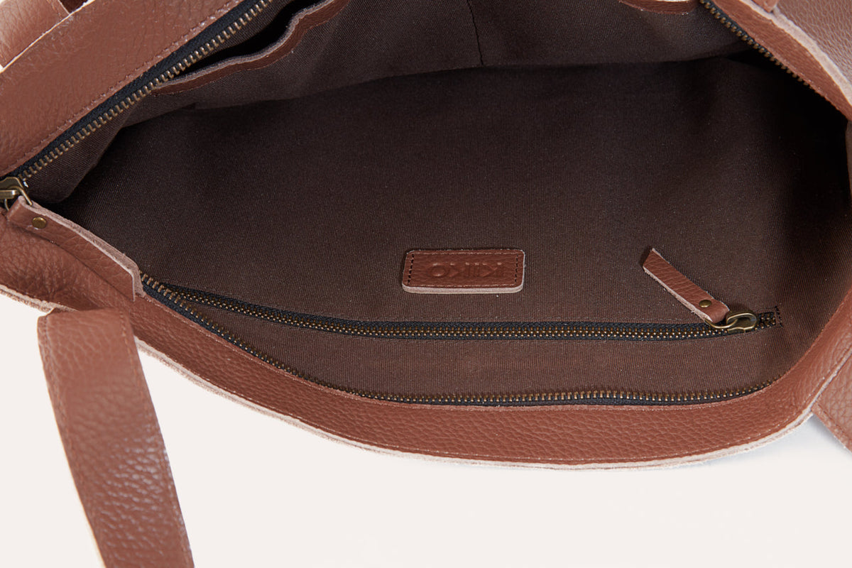 On the Go Leather Tote