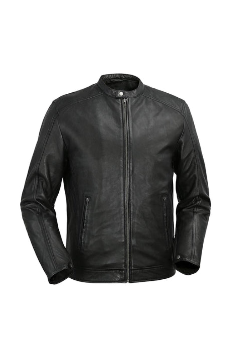 Lucas Men's Lambskin Leather Moto Jacket