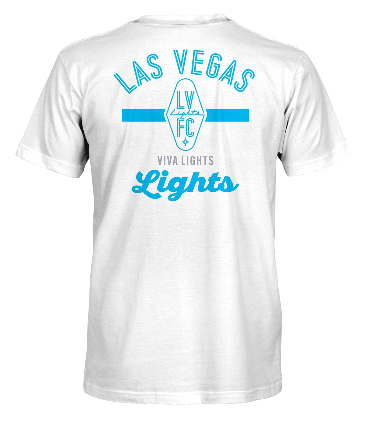 Las Vegas Lights Bar Cotton T-Shirt - White