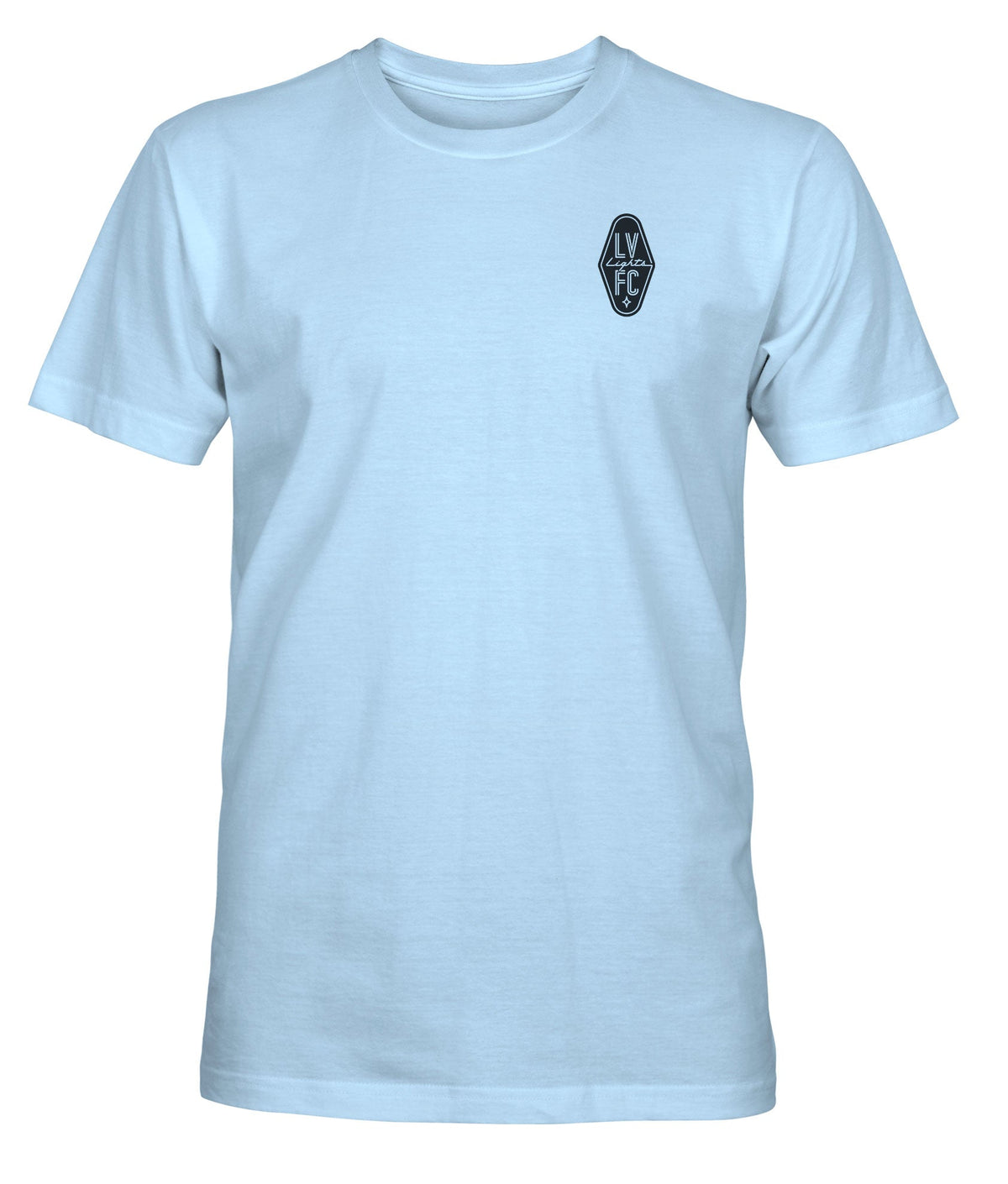 Las Vegas Lights Legacy Arched Wordmark Cotton T-Shirt - Sky Blue