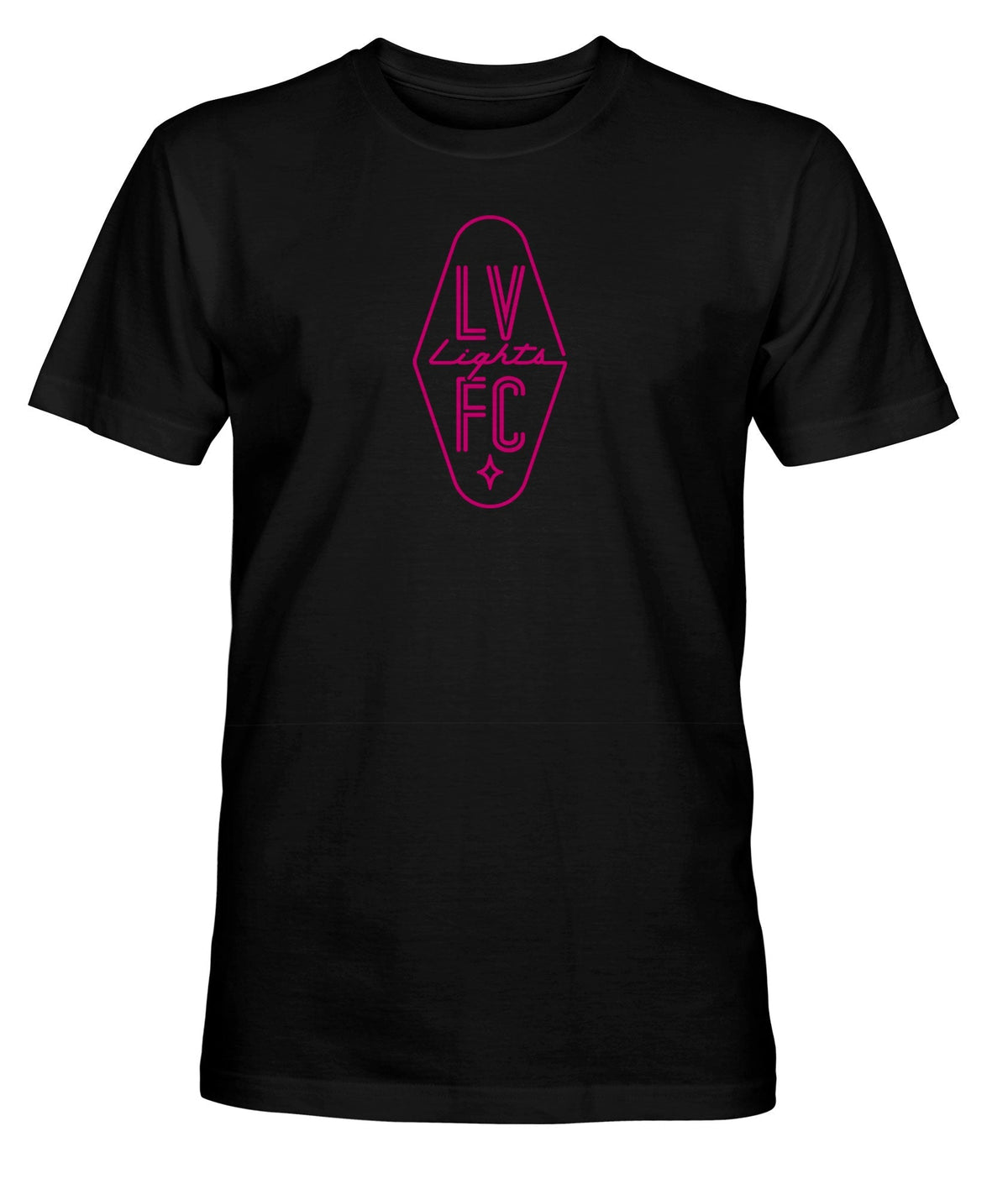 Las Vegas Lights Logo Cotton T-Shirt - Black