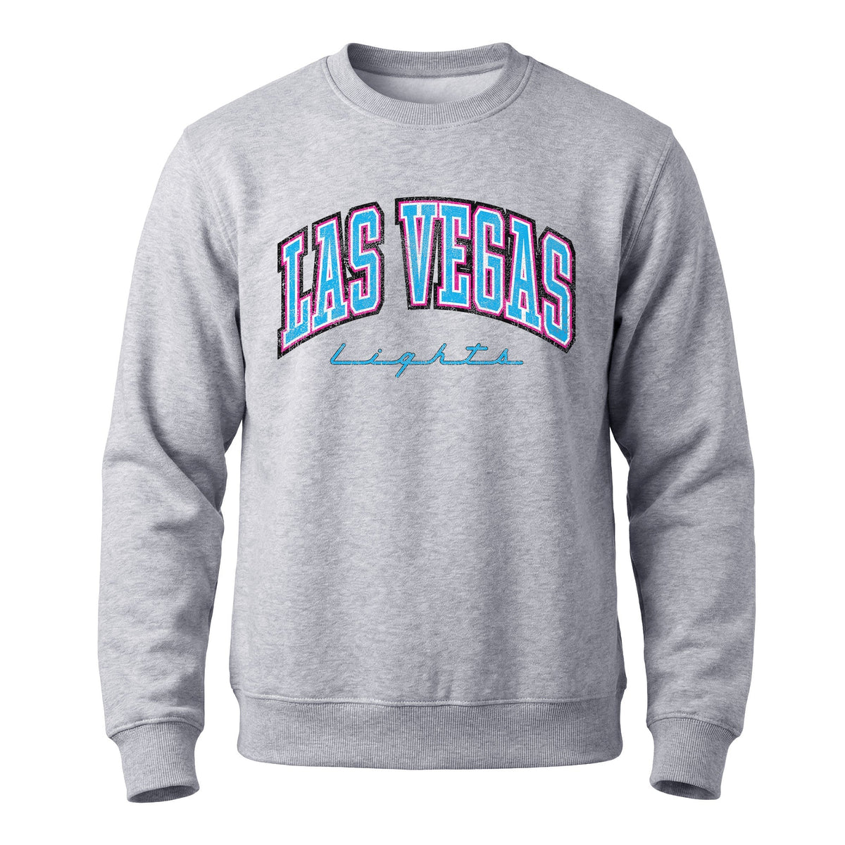 Las Vegas Lights FC Athletic Wordmark Crewneck Sweatshirt - Grey