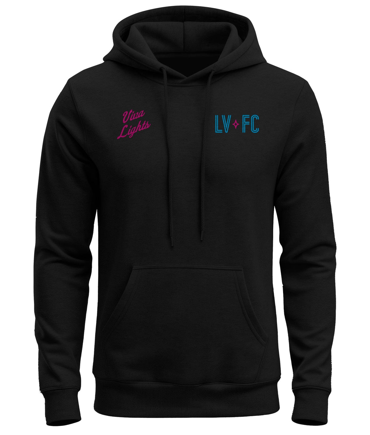 Las Vegas Lights FC Back Athletic Wordmark Fleece Pullover Hoodie - Black