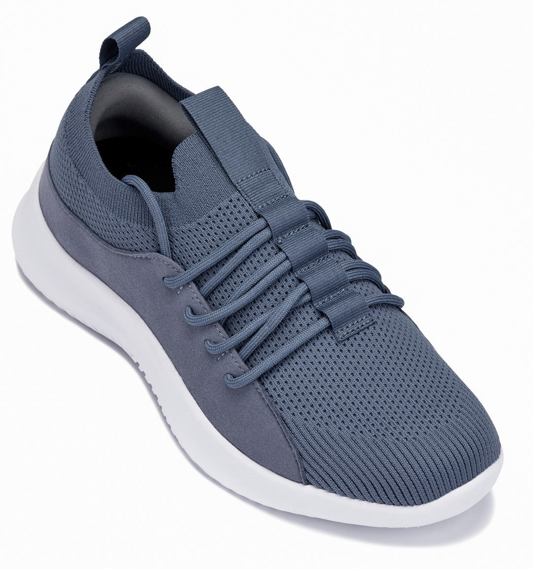 CALTO Q133 2.4-Inch Taller Light Slate Gray/White Sole Ultra-Lightweight Sneakers