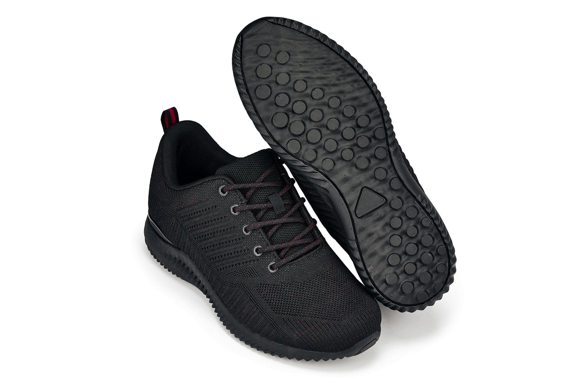 CALTO Q211 2.6-Inch Taller Black/Red Ultra-Lightweight Sneakers