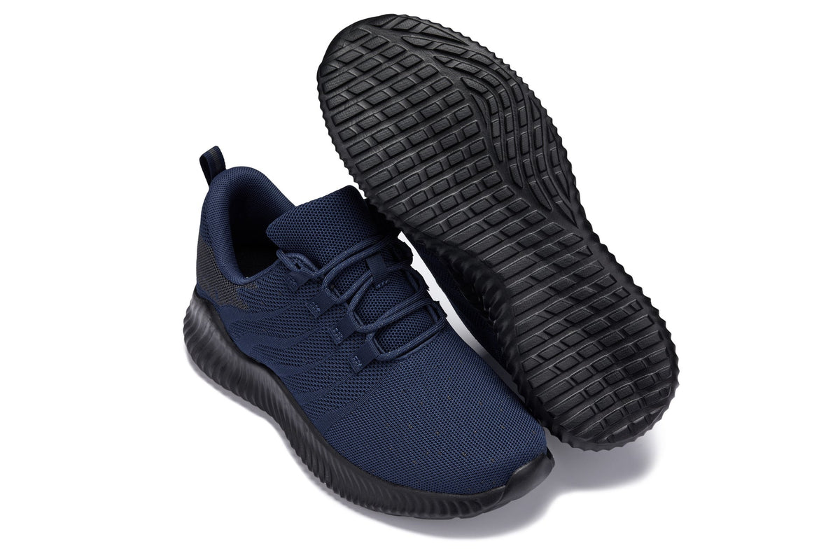 CALTO Q217 Men's Elevator Sneakers – 2.4 Inches Taller (Navy/Grey) – Ultra Lightweight