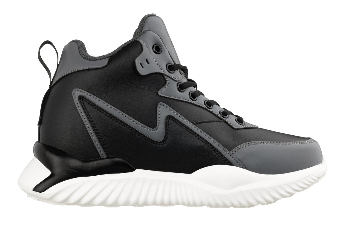 CALTO S3061 4-Inch Taller Black/Grey Lightweight Sneakers