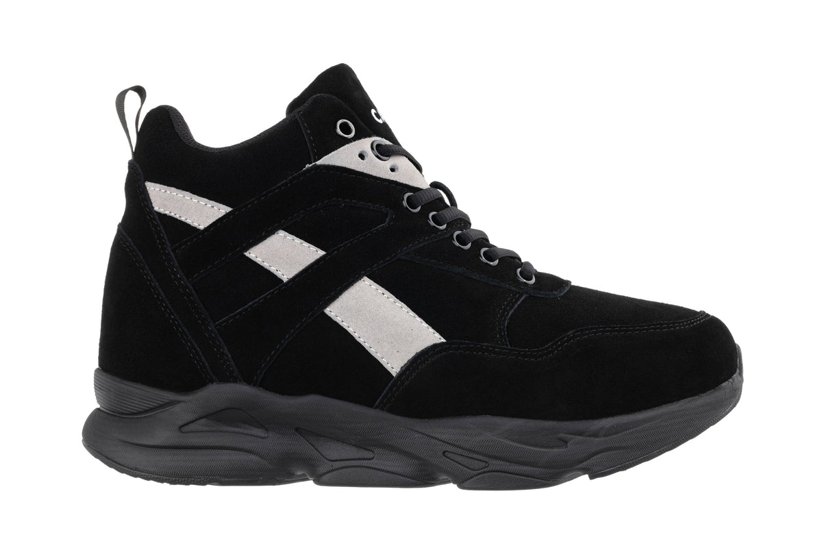 CALTO S33594 4-Inch Taller Black/Grey Sneakers