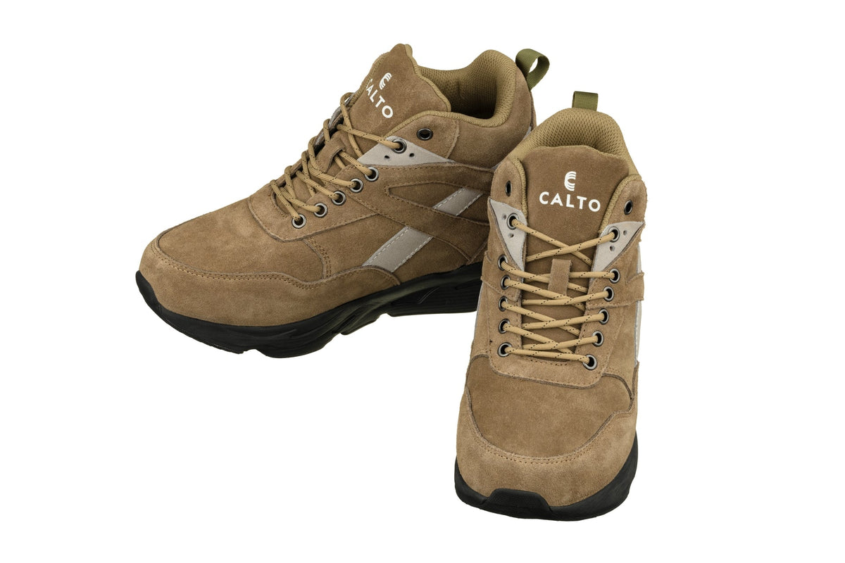 CALTO S33596 4-Inch Taller Olive Green Sneakers