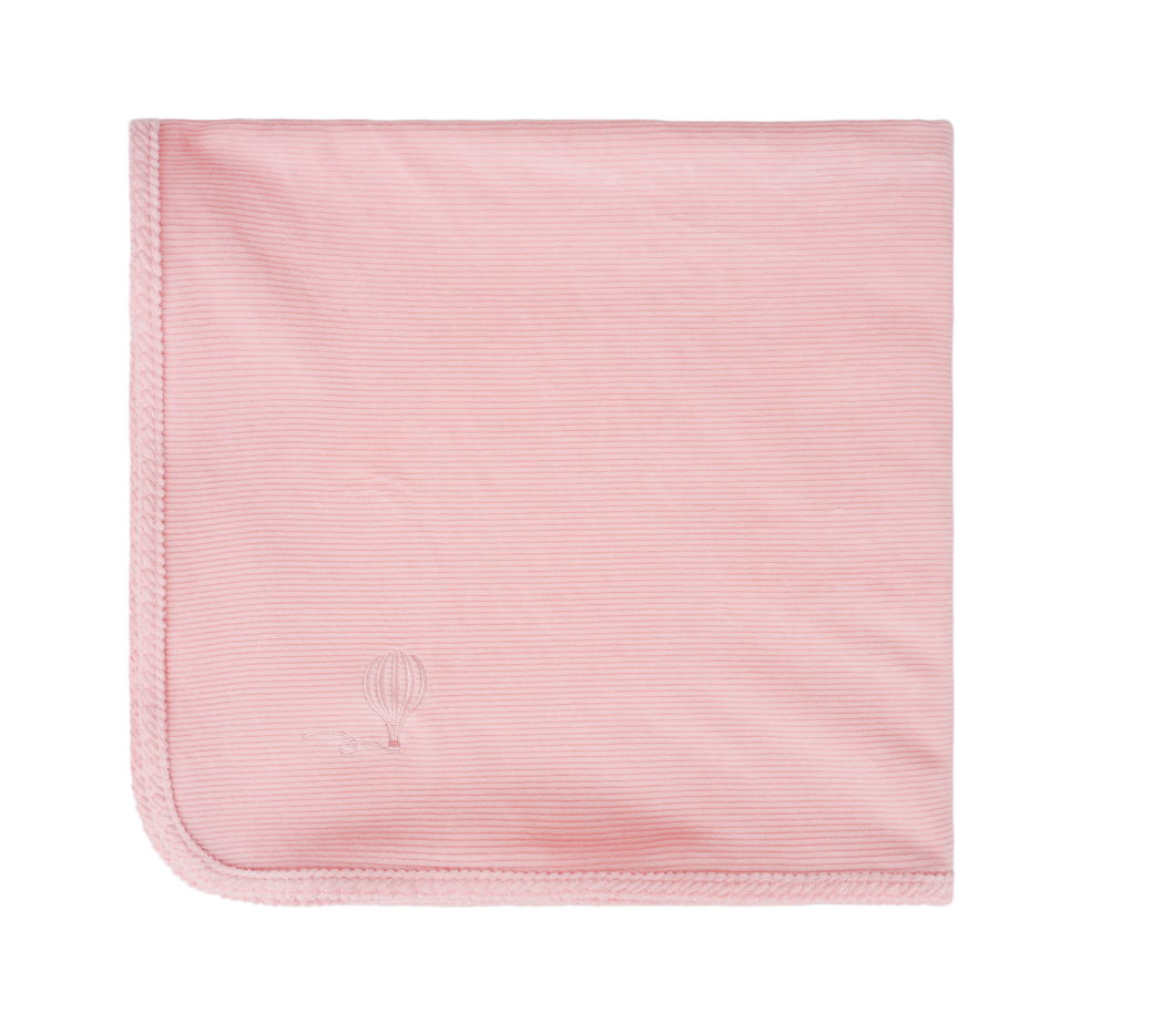 Embroidered Balloon Footie - Ribbed Velour