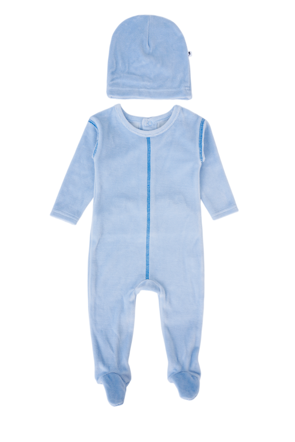 Outside Stitch Footie - Velour