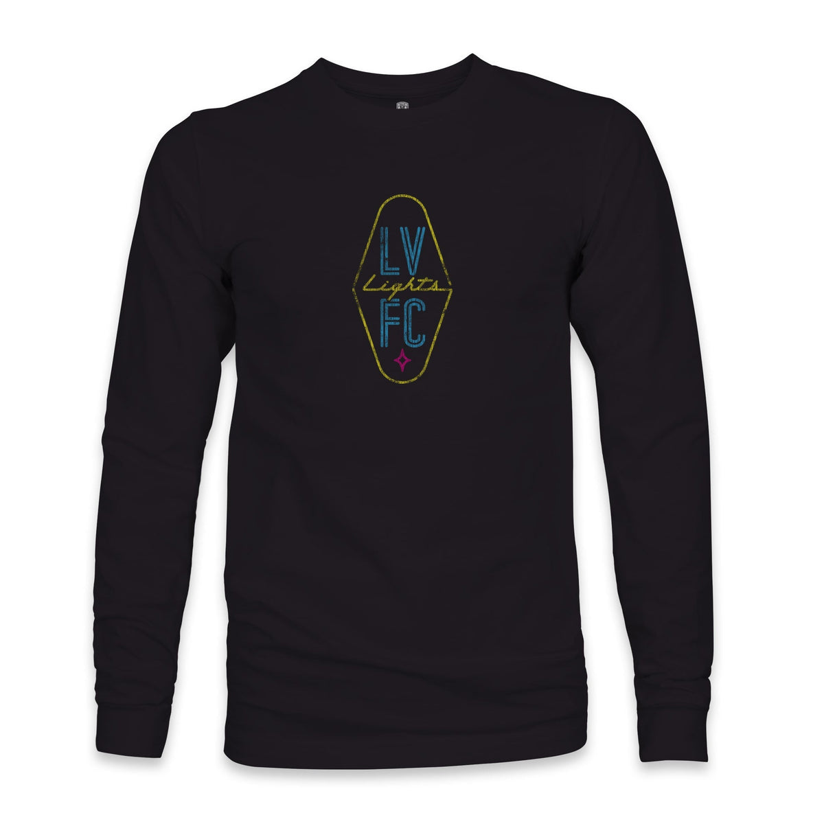 Las Vegas Lights FC Color Badge Cotton Long Sleeve T-Shirt - Black
