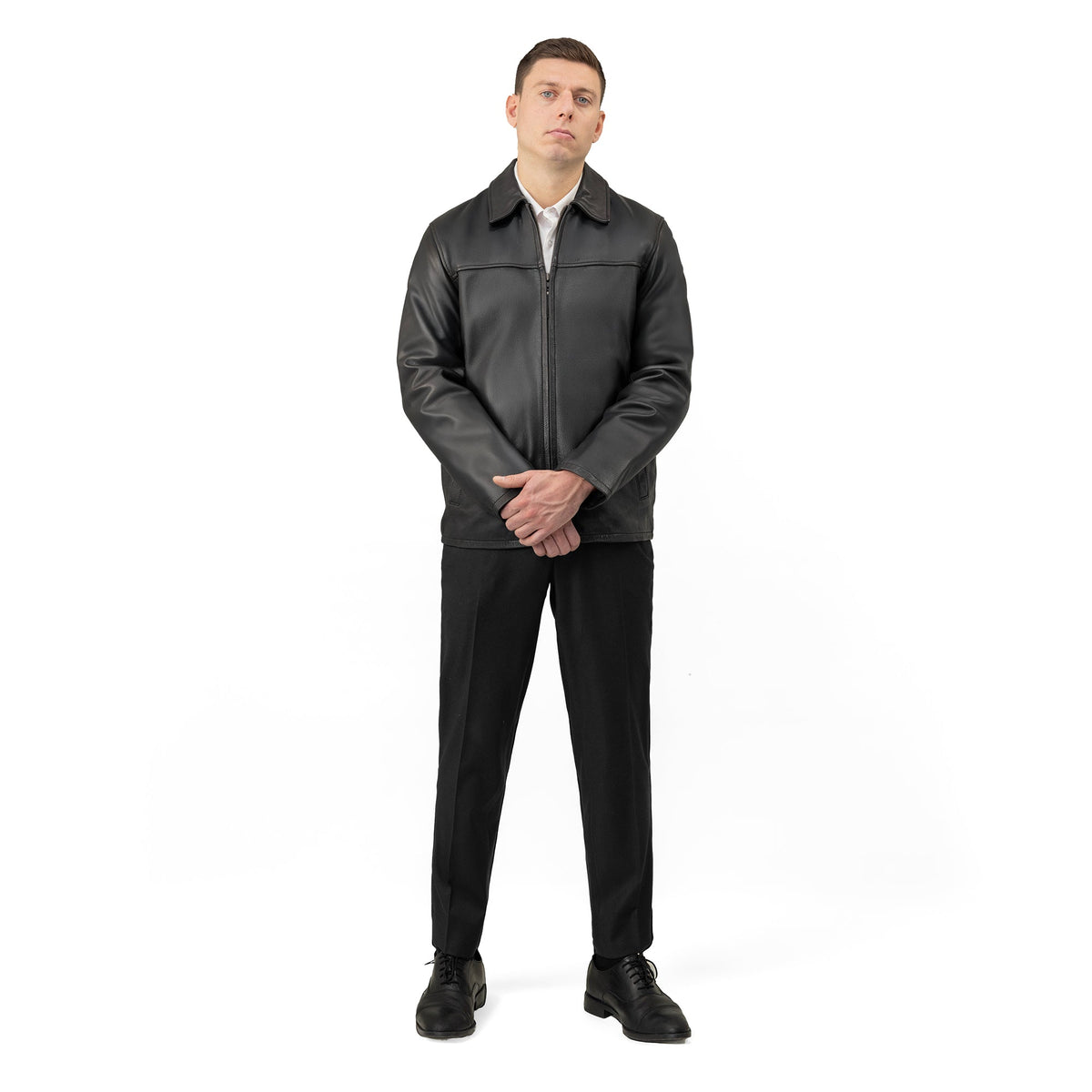 James Men's Leather Blazer Jacket