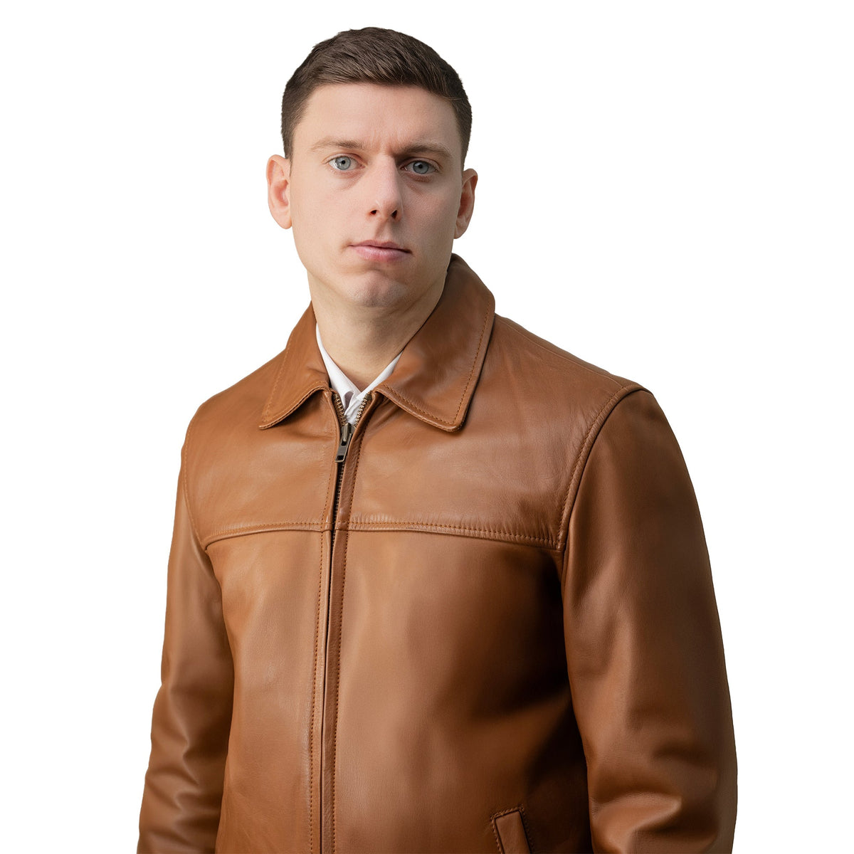 James Men's Leather Blazer Jacket