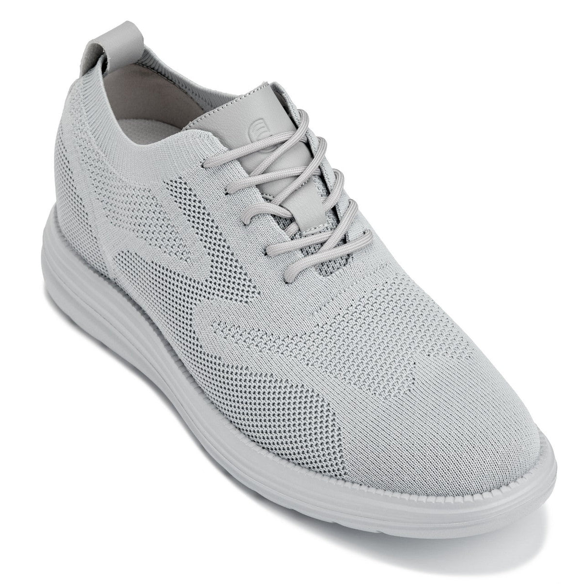 CALTO X2640 2.8-Inch Taller Pewter/Light Grey Sole Lace-Up Casual Walker – Lightweight
