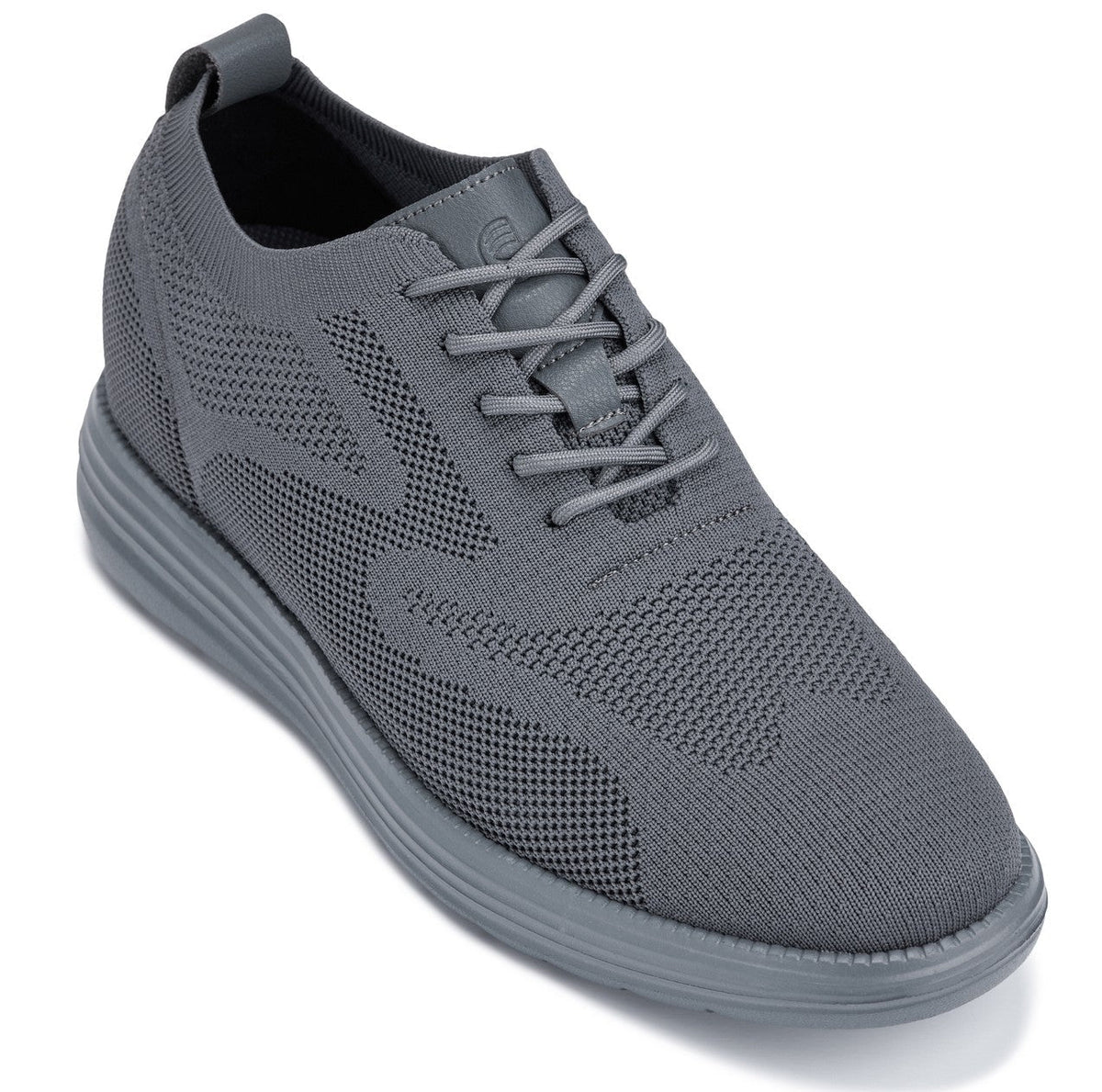 CALTO X2641 2.8-Inch Taller Iron/Dark Grey Sole Lace-Up Casual Walker – Lightweight