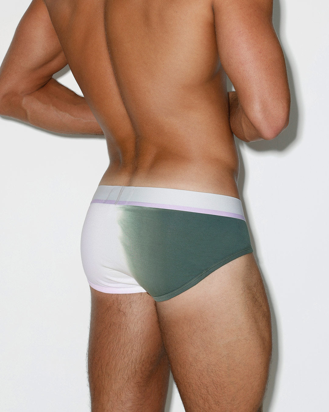 Dip Dye Low Rise Brief in Lilac Green