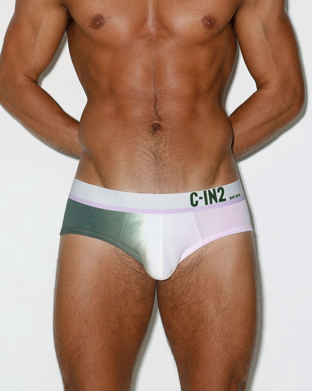 Dip Dye Low Rise Brief in Lilac Green