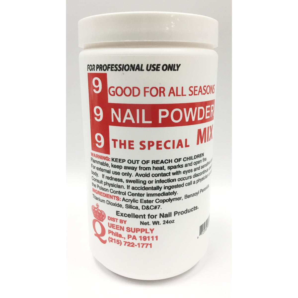 999 Red Summer Mix Acrylic Powder, 24 oz