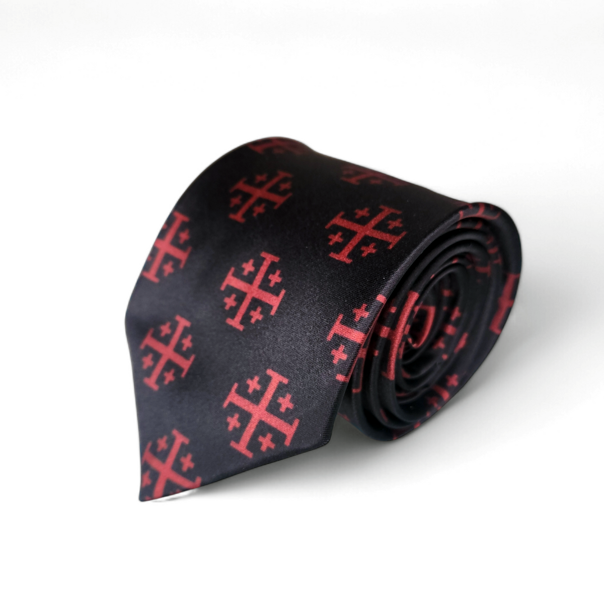 Extra Long Red Jerusalem Cross Necktie