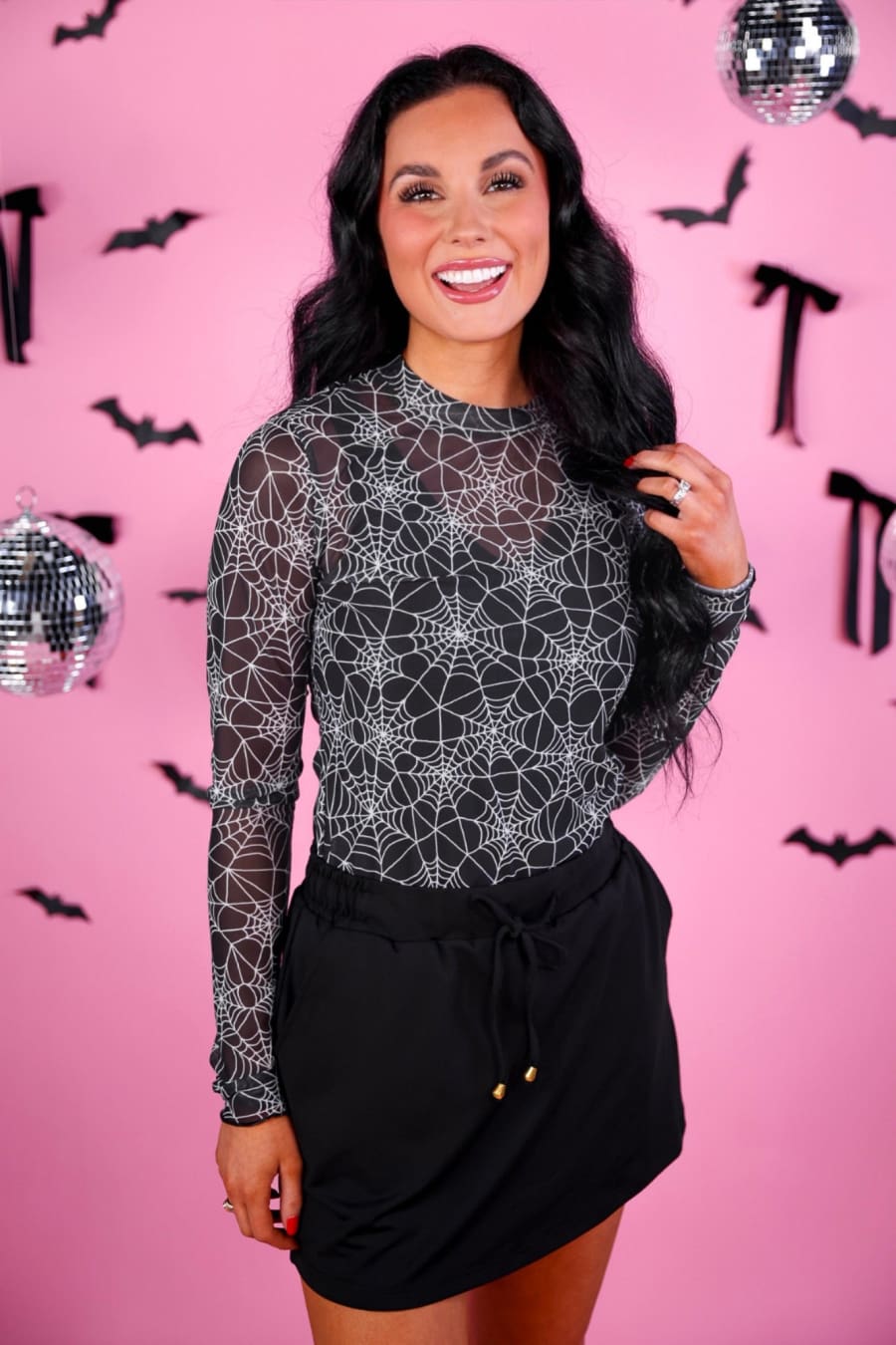 Kate Mesh Top - Spider Webs
