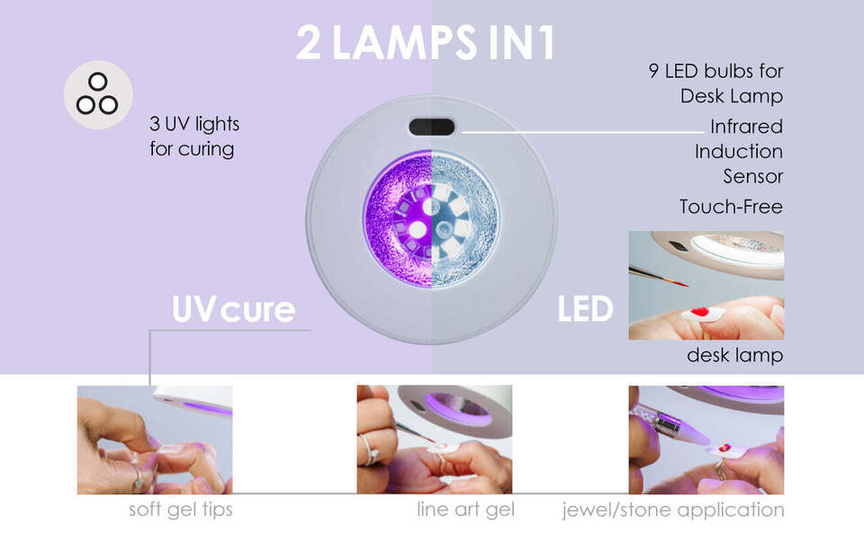 Kupa MANIPRO GLO DUET UV/LED and Desk Lamp