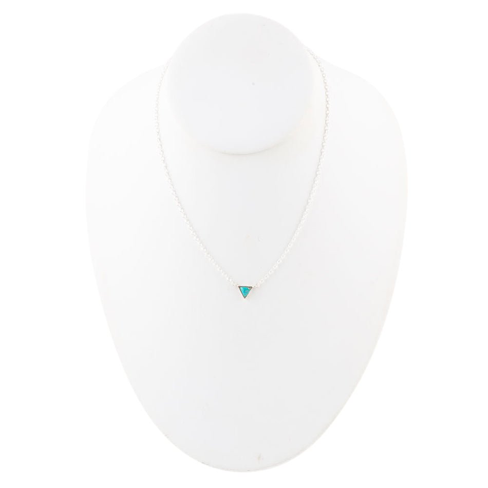 Trident Turquoise and Sterling Silver Necklace