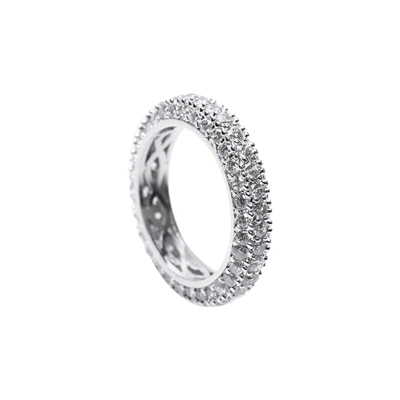 Round Pavé Domed Band