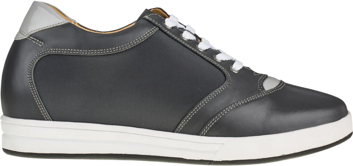 TOTO A5327 Men's Elevator Sneakers – 3.2 Inches Taller (Grey)